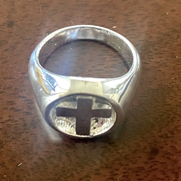 Robert Lee Morris Jewelry - Robert Lee Morris Soho Genuine Silver Plated Cross Ring Size 7 Made in Thailand